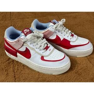 Nike Air Force 1 Shadow White/University Red CI0919-108 Women's size 10